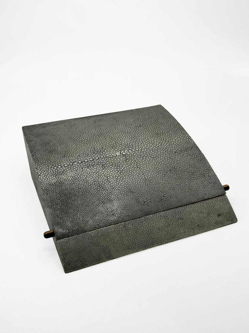 Vintage Shagreen Stingray Skin Desk Box H: 3" W: 11" D: 11" (1 of 6)