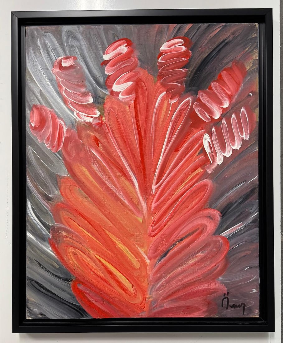 Omer Uluc "Attributed" Oil on Canvas Art: 24" x 19" Fr: 26" x 21" Excellent: Shipping In - House available. No COA - Omer Uluc is a contemporary Turkish artist. studied engineering in Istanbul between 1949 and 1953. Uluç later traveled to Texas, Boston and New York, where ini