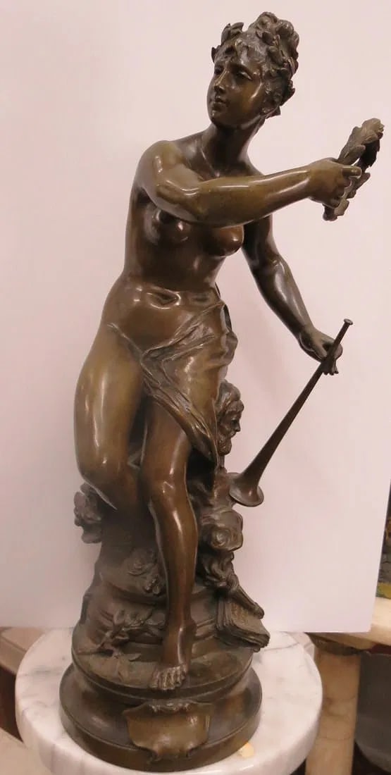 Adrien Etienne Gaudez Bronze Sculpture H: 23" France (1 of 5)