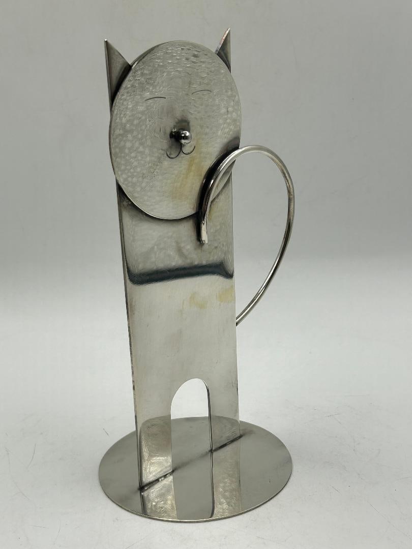 Atelier Hagenauer Art Deco Silverplated (Figure of Cat} H: 7" W: 3" (1 of 4)