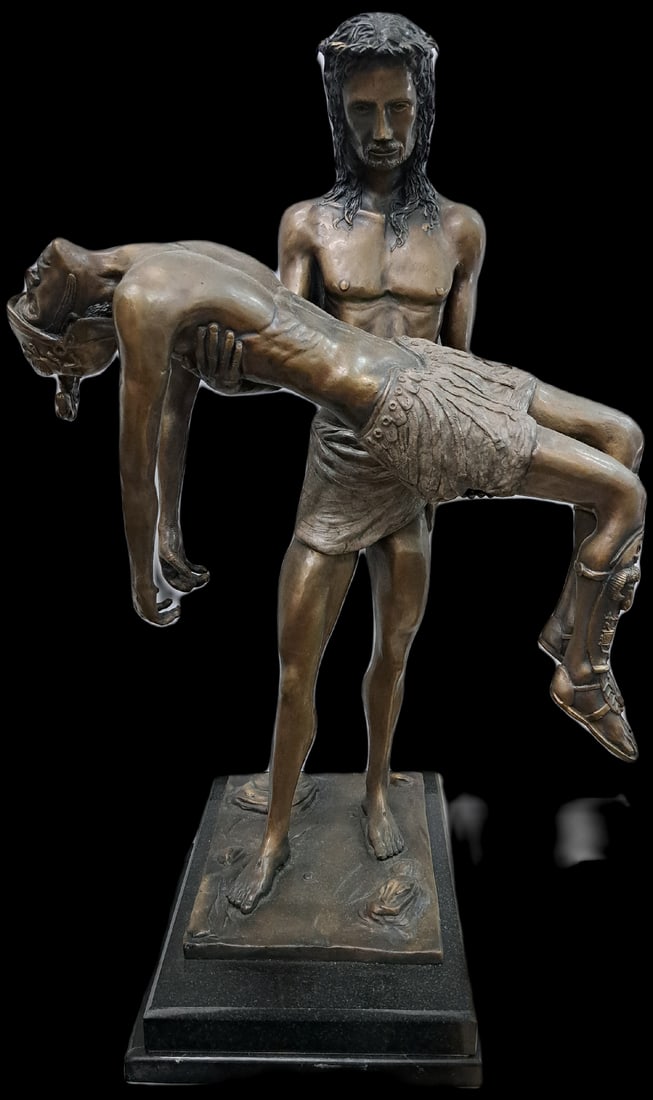 Bronze Sculpture "The Forgiven Roman" by D. Scott w/ COA: Shipping in - House available. Number 1 of 399 Foundry Master: Charles Wambold - H: 24" W: 17" D: 12" - Value on Certificate $ 12000. w/ Certificate of Authenticity Shipping in - House available