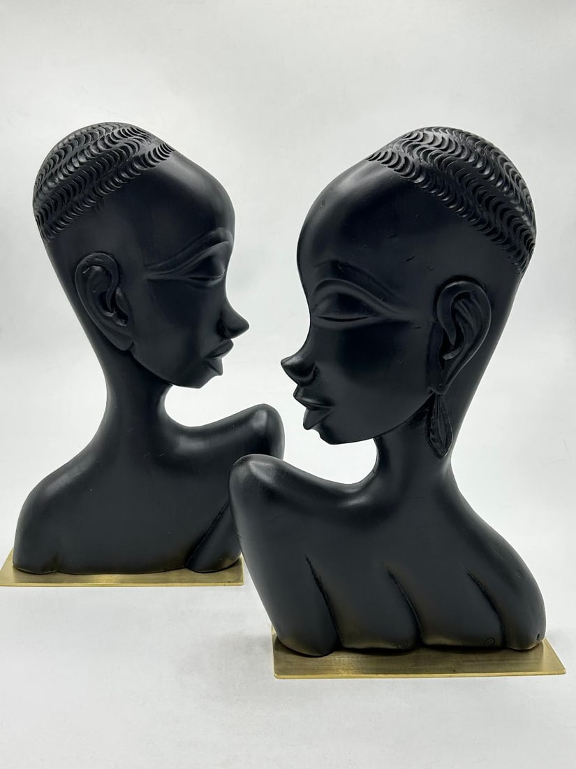 Atelier Hagenauer Art Deco Figure of African Bust H: 12" W: 7" D: 2.3": Shipping in - House available. Carl Hagenauer (1872 - 1928) founded what became the Werkstatte Hagenauer Wien in 1898. He began as an apprentice at Wurbel & Czokally, a silverware producer in Vienna.