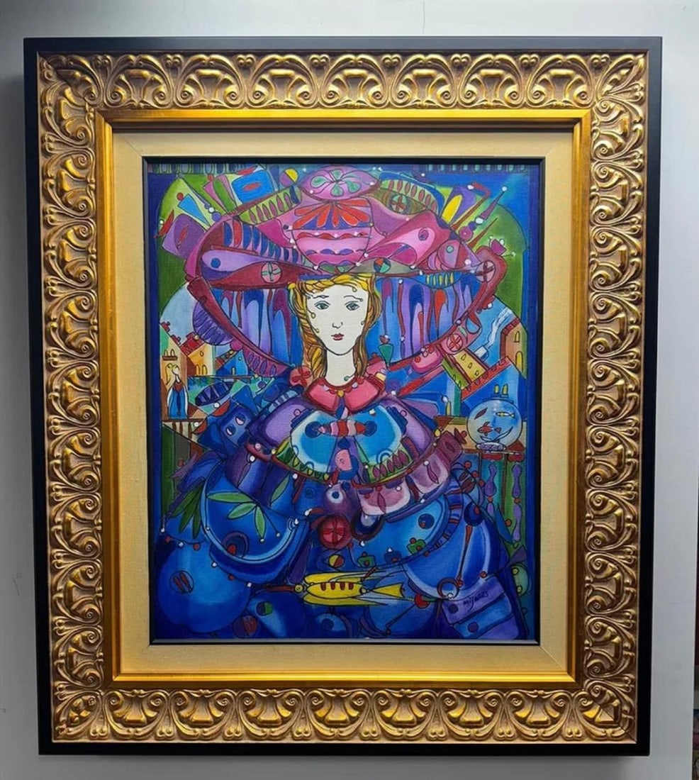Jose Maria Mijares Oil on Canvas Art: 27" x 22" Fr: 39" x 34" w/ COA: Shipping in - House available Jose Maria Mijares was a Cuban contemporary visual artist. He began drawing in his adolescent years and entered the San Alejandro Academy of Fine Arts on a scholarship at