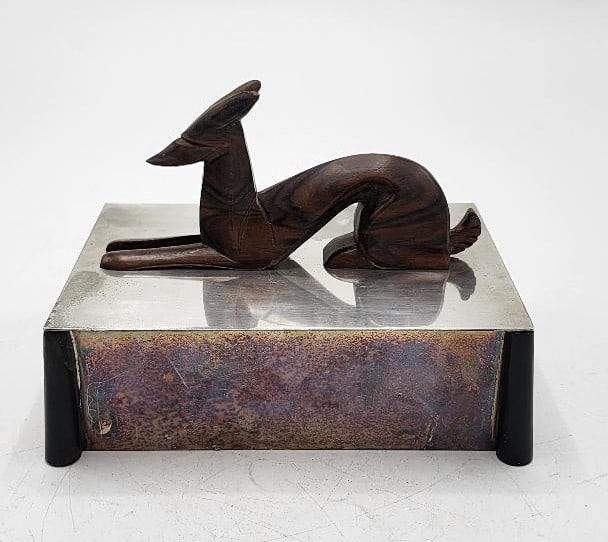 Atelier Hagenauer Art Deco Silverplated Box H: 5" W: 6.5" D: 2": Shipping In - House available - Karl Hagenauer (1898-1956) was an influential Austrian designer in the Art Deco style. ... Carl Hagenauer founded what became the Werkstatte Hagenauer Wien in 1898. His