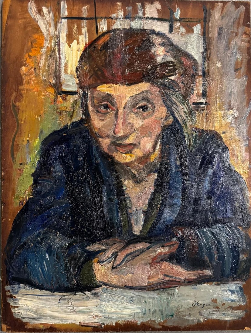 Karl Ludwig Hofer (Attributed) Oil on Wood Art: 24" x 18" No COA (1 of 4)