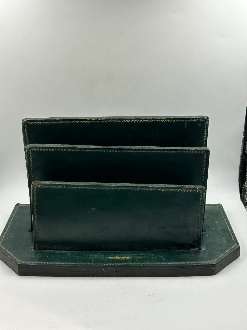 Hermes Paris Leather Desk Organizer 6.2" x 12" x 6" France: Shipping in - House Available