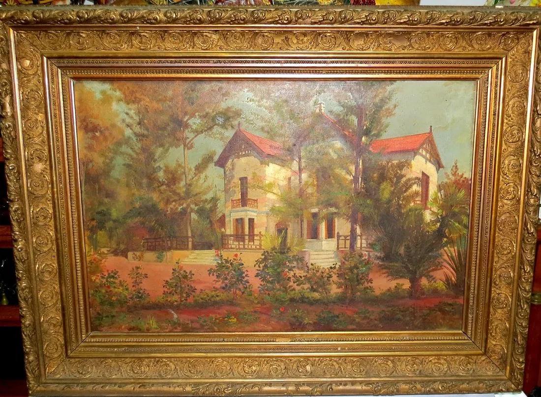 C Barberi European - Oil on Canvas - Art: 29" x 19" F: 38" x 29": Shipping in - House available