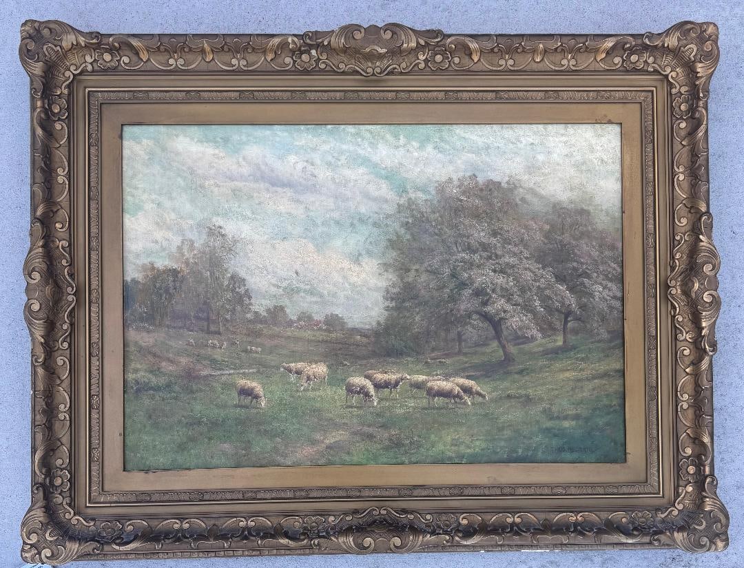 Thomas Bigelow Craig (Attributed) Oil on Canvas Art: 18" x 26" Fr: 27" x 35" (1 of 5)