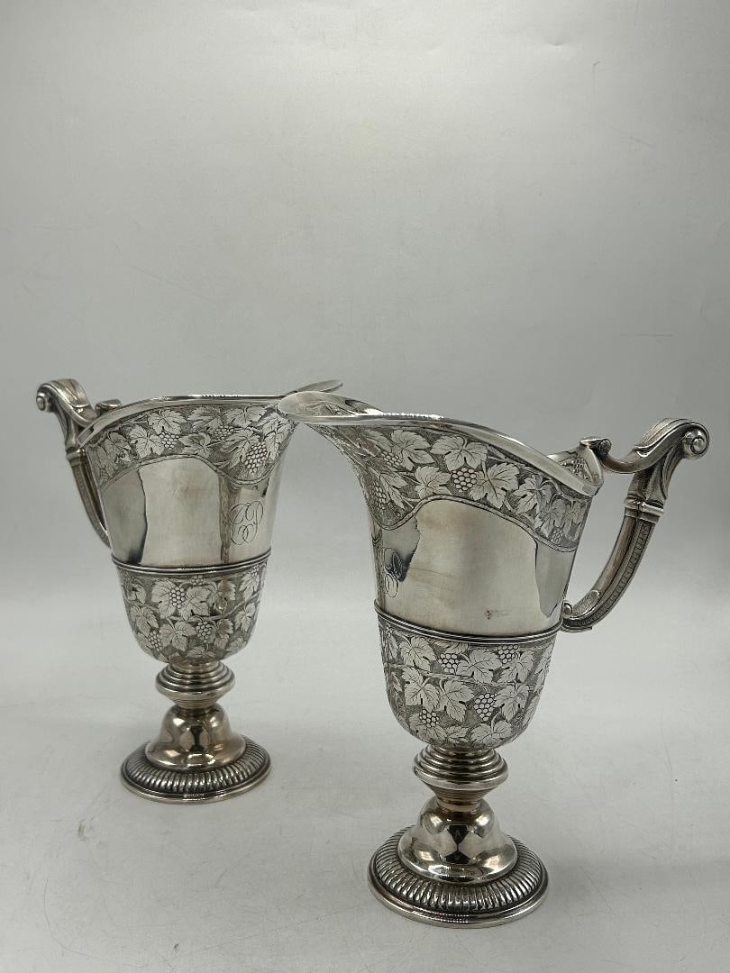 Sterling Silver Excellent Pair of Jars H: 10" W: 10" D: 5" (1 of 7)