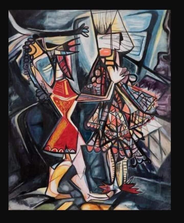 Luis Martinez Pedro Mixed Media on Board Art: 36" x 29" w/ COA (1 of 3)