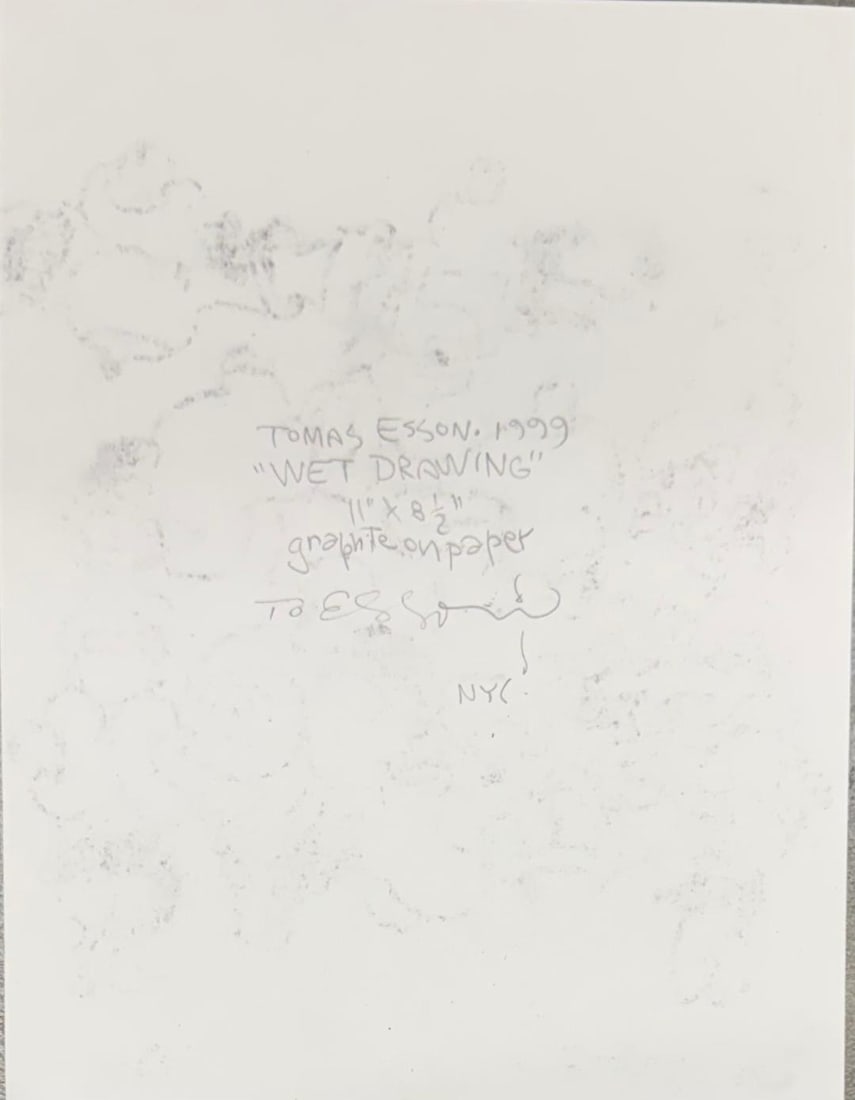 Tomas Esson (Attributed) Graphite on Paper 11" x 8" "Will Drawing" - 3