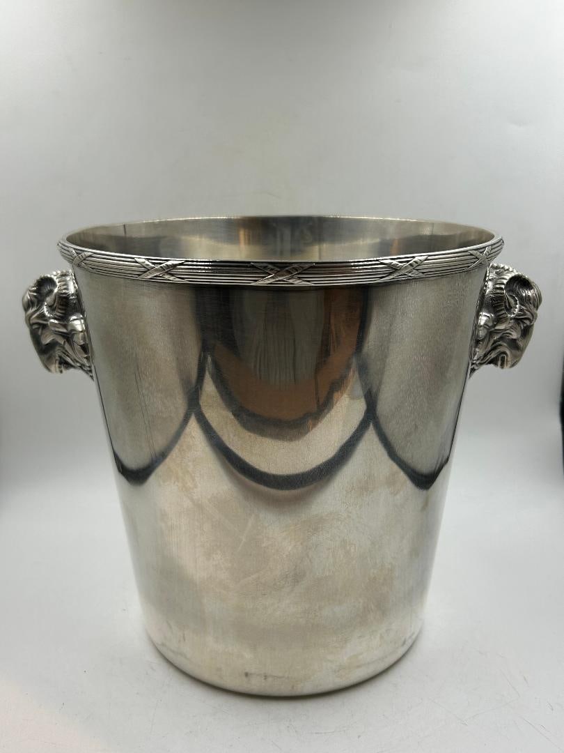 Christofle Art Deco Silverplated Champagne Bucket H: 8" W: 10" France (1 of 4)