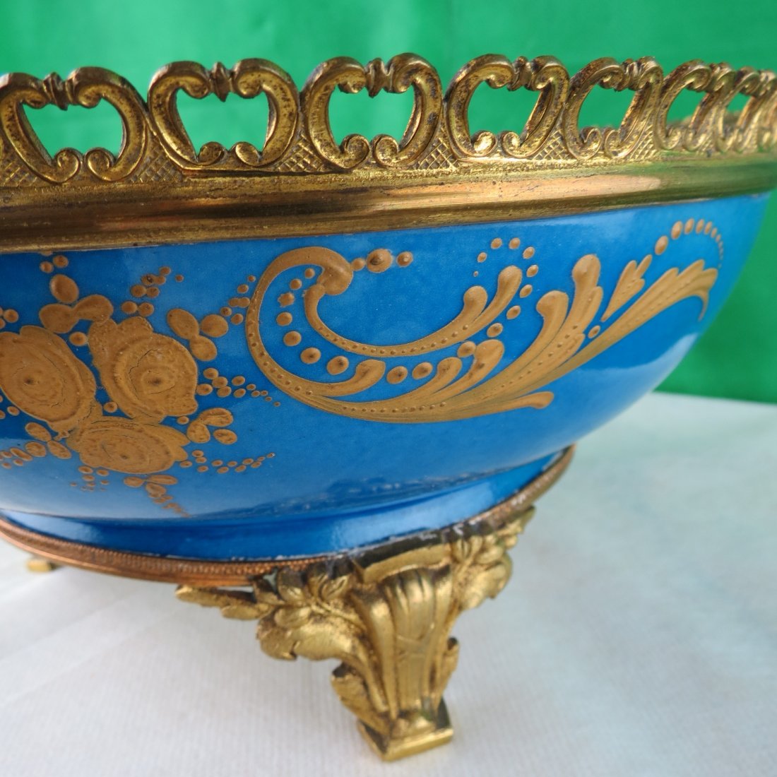 Limoges Porcelain & Bronze Center Piece By Max - 2