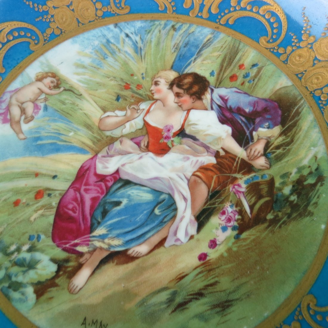 Limoges Porcelain & Bronze Center Piece By Max - 3
