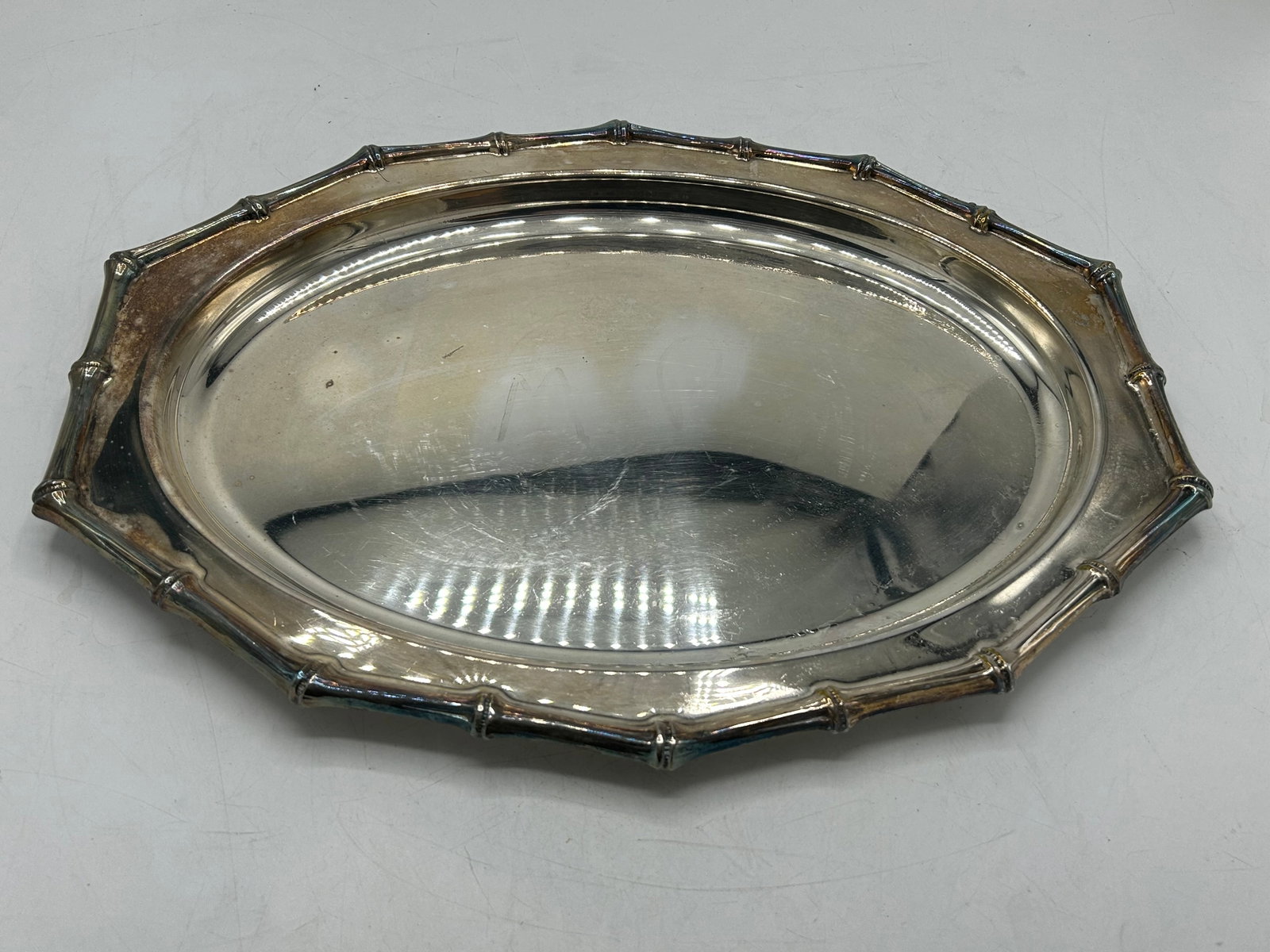 Maria Pergay Art Deco Silverplated Tray 16" x 12" France (1 of 4)