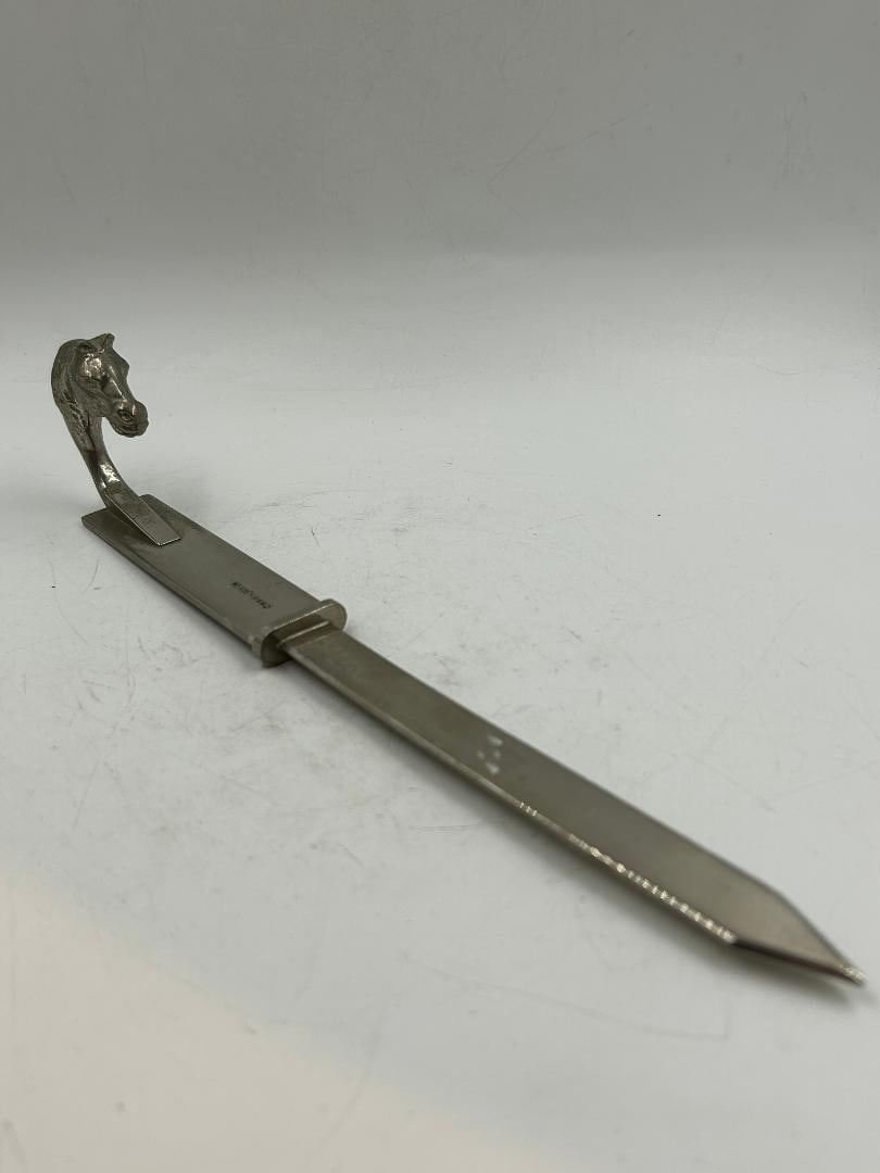 Hermes Paris Letter Opener w/ Horse Figure Long: 10" France (1 of 4)