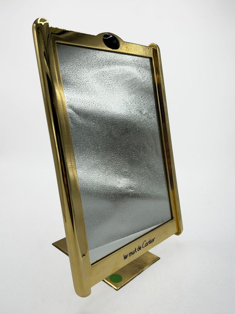 Must de Cartier Art Deco Bronze Mirror w/ Stone 14.5" x 10" x 7": We have an in-house shipping department to ensure your post-purchase processing is as easy as possible. We encourage you to call us 561-2129413 or contact carstensgalleries@yahoo.com if you have any f
