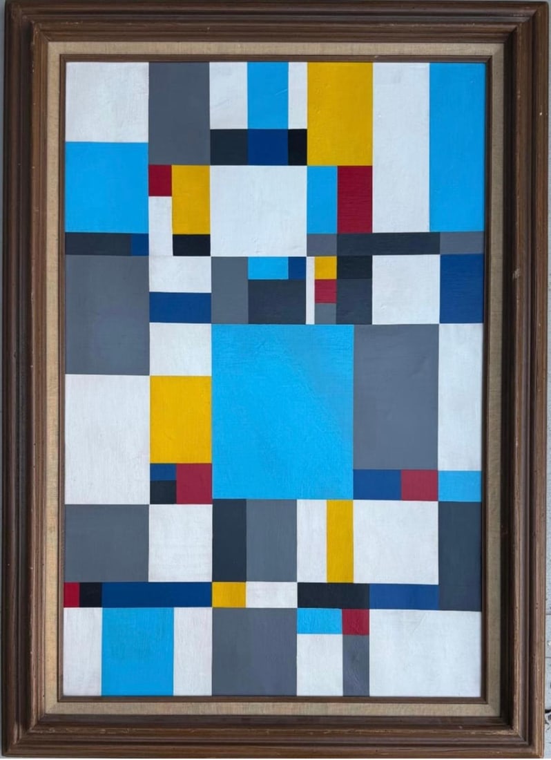Charmion Von Wiegand (Attributed) Oil on Canvas Art: 30" x 24": Shipping in - House available No COA - Frame: 36" x 30" Charmion von Wiegand was an American journalist, abstract painter, writer, collector, benefactor and art critic. She was the daughter of Inez Ro