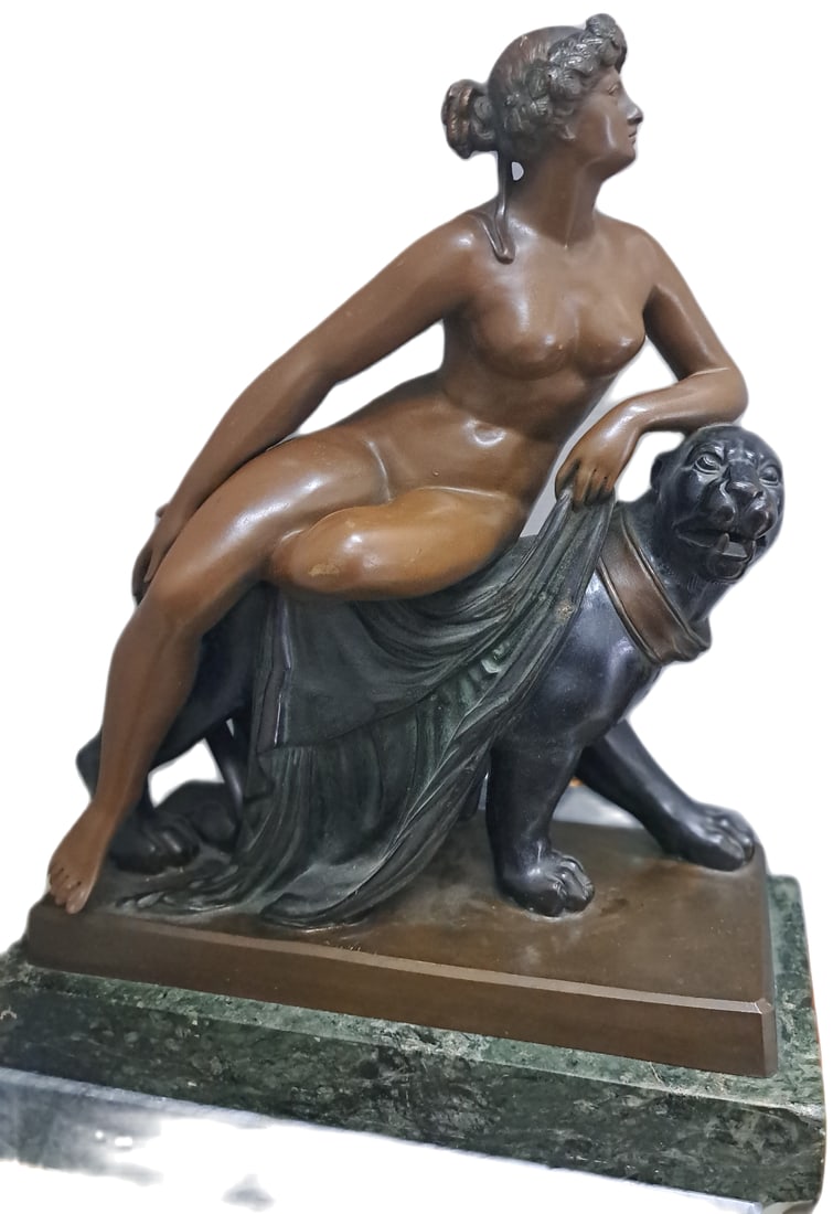 Bronze Sculpture "Ariadne" Model by Johann Heinrich von Dannecker: Shipping in - House available H: 17" W: 14" D: 7"