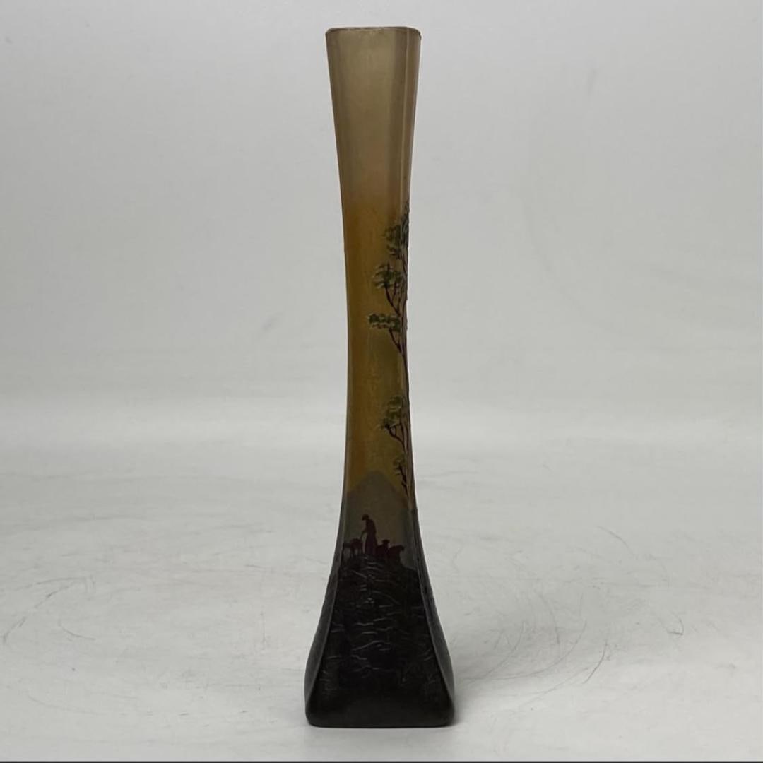 Legras Art Nouveau Cameo Glass Vase Landscape H: 10": We have an in-house shipping department to ensure your post-purchase processing is as easy as possible. We encourage you to call us 561-2129413 or contact carstensgalleries@yahoo.com if you have any f
