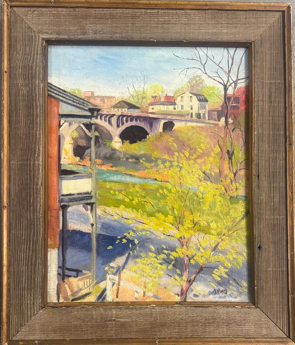 Jean Puy (Attributed) Oil on Canvas Art: 20" x 16" Fr: 28" x 24" France: Shipping in - House Available - No COA - Jean Puy 8 November 1876 in Roanne, Loire – 6 March 1960 in Roanne) was a French Fauvist artist.He studied architecture at the Ecole Nationale des Beaux-