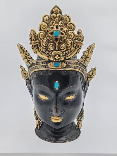Tibetan Bronze Sculpture of Head H: 12" Diam: 5": We have an in-house shipping department to ensure your post-purchase processing is as easy as possible. We encourage you to call us 561-2129413 or contact carstensgalleries@yahoo.com if you have any f