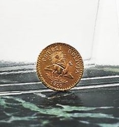 Gold Medal From Bolivia 1860s Very Good Condition Diam: 0.9": We have an in-house shipping department to ensure your post-purchase processing is as easy as possible. We encourage you to call us 561-2129413 or contact carstensgalleries@yahoo.com if you have any f