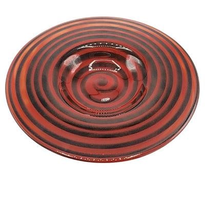 Artistic Glass Large Plate by Designer Alberto Churba H: 3" Diam: 18"