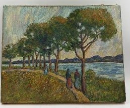 Louis Valtat (Attributed) Oil on Canvas Art: 12" x 10" Unframed France: We have an in-house shipping department to ensure your post-purchase processing is as easy as possible. We encourage you to call us 561-2129413 or contact carstensgalleries@yahoo.com if you have any f