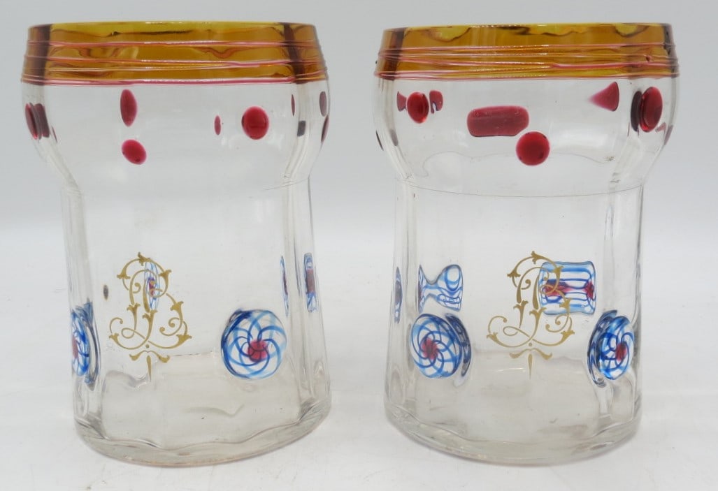 Pair of Austrian Glass Vases H: 6" D: 4" Multicolor: We have an in-house shipping department to ensure your post-purchase processing is as easy as possible. We encourage you to call us 561-2129413 or contact carstensgalleries@yahoo.com if you have any f