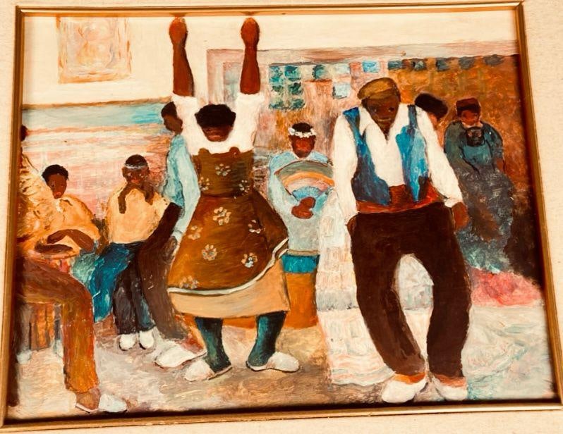 Pedro Figari (Attributed) Oil on Board "Candombe" - Unsigned - 2