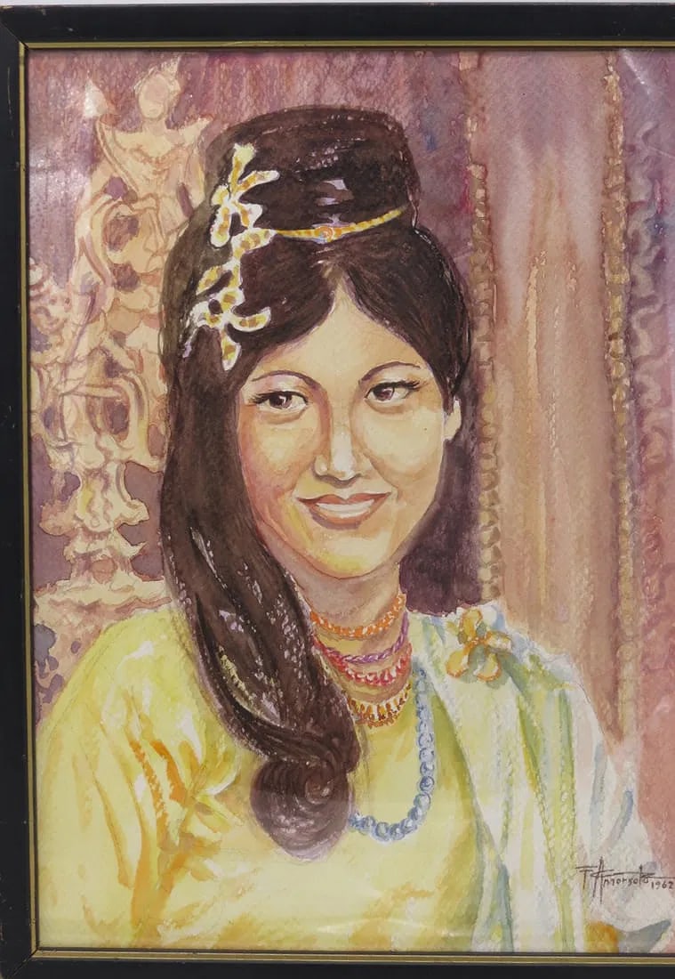 Fernando Amorsolo 1962 "Attributed" Gouache on Paper Art: 10.5" x 13.5" (1 of 3)