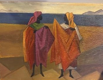 Lawrence A Jones (Attributed) Oil on Canvas Art: 16.3" x 22.4" Unframed: Shipping in - House available No COA - Lawrence Arthur Jones (1910-1996) was an American artist and printmaker. Born in Lynchburg, Virginia, Jones spent most of his career as an art teacher in Louisia