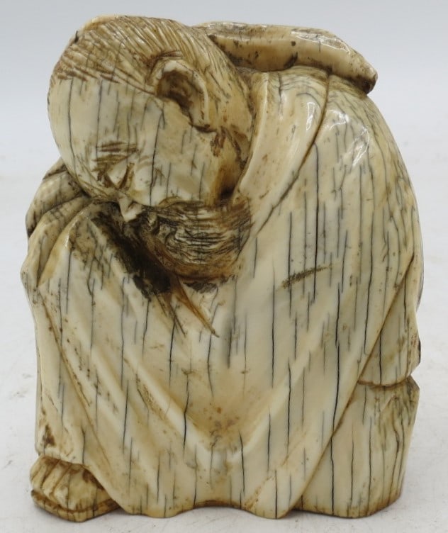 Antique Hand Carved Sculpture of Chinese H: 3.5" W: 2.9": We have an in-house shipping department to ensure your post-purchase processing is as easy as possible. We encourage you to call us 561-2129413 or contact carstensgalleries@yahoo.com if you have any f