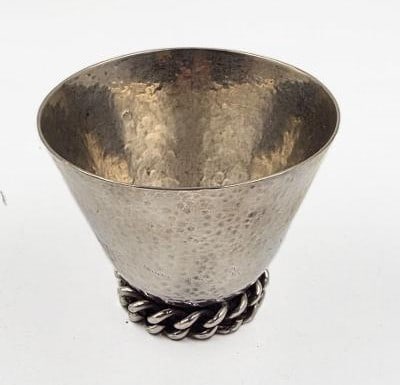Jean Despres Art Deco Silverplated Mini Vase : 2.3" France: We have an in-house shipping department to ensure your post-purchase processing is as easy as possible. We encourage you to call us 561-2129413 or contact carstensgalleries@yahoo.com if you have any f