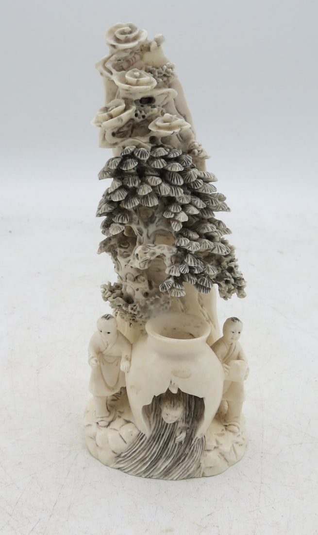 Magnificent Hand Carved Sculpture Vase with Flowers H: 6": We have an in-house shipping department to ensure your post-purchase processing is as easy as possible. We encourage you to call us 561-2129413 or contact carstensgalleries@yahoo.com if you have any f