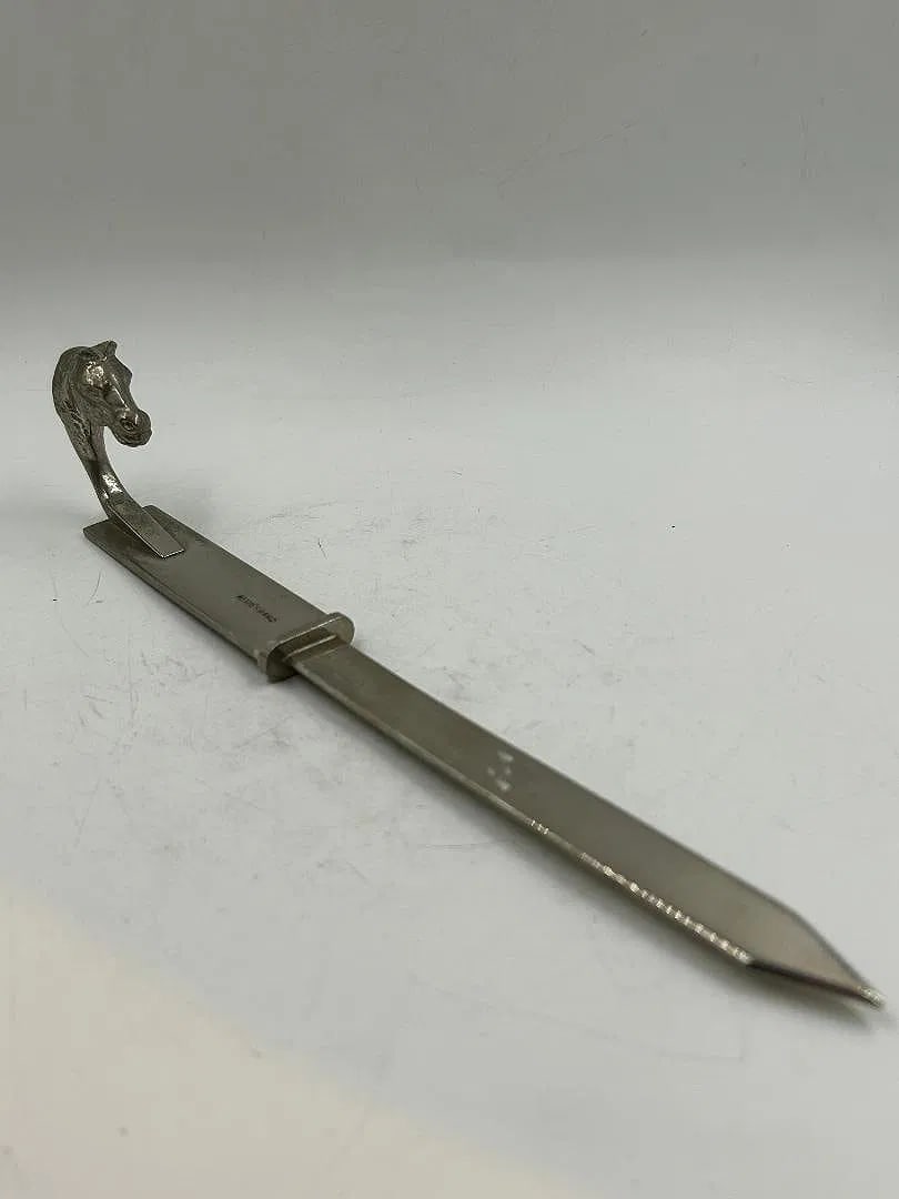 Hermes Paris Letter Opener w/ Horse Figure Long: 10" France: We have an in-house shipping department to ensure your post-purchase processing is as easy as possible. We encourage you to call us 561-2129413 or contact carstensgalleries@yahoo.com if you have any f