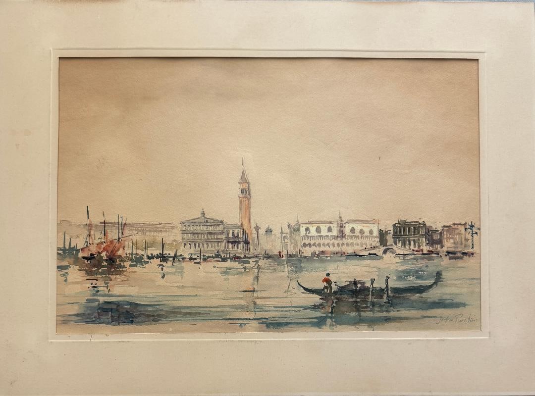 John Ruskin (Attributed) Watercolor on Paper Art: 12" x 17.5": We have an in-house shipping department to ensure your post-purchase processing is as easy as possible. We encourage you to call us 561-2129413 or contact carstensgalleries@yahoo.com if you have any f