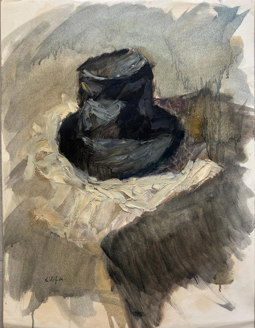 Eilif Amundsen (Attributed) Oil on Paper Art: 23.5" x 18": We have an in-house shipping department to ensure your post-purchase processing is as easy as possible. We encourage you to call us 561-2129413 or contact carstensgalleries@yahoo.com if you have any f