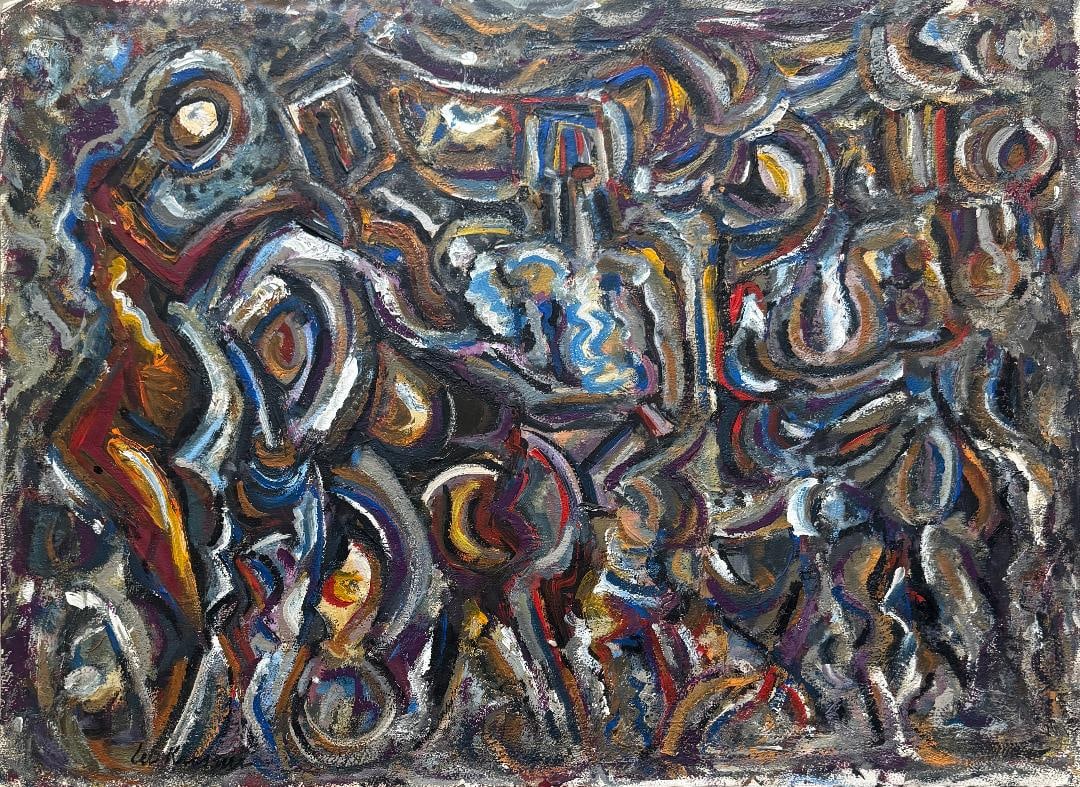 Lee Krasner (Attributed) Oil on Canvas Art: 22" x 30": We have an in-house shipping department to ensure your post-purchase processing is as easy as possible. We encourage you to call us 561-2129413 or contact carstensgalleries@yahoo.com if you have any f