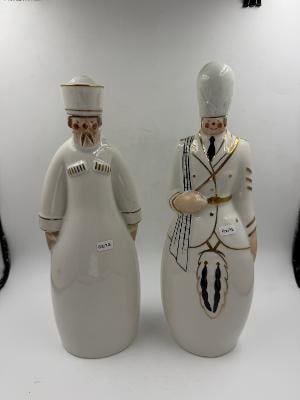 Antique Pair of Porcelain Decanters by Robj Paris H: 10" France (1 of 2)
