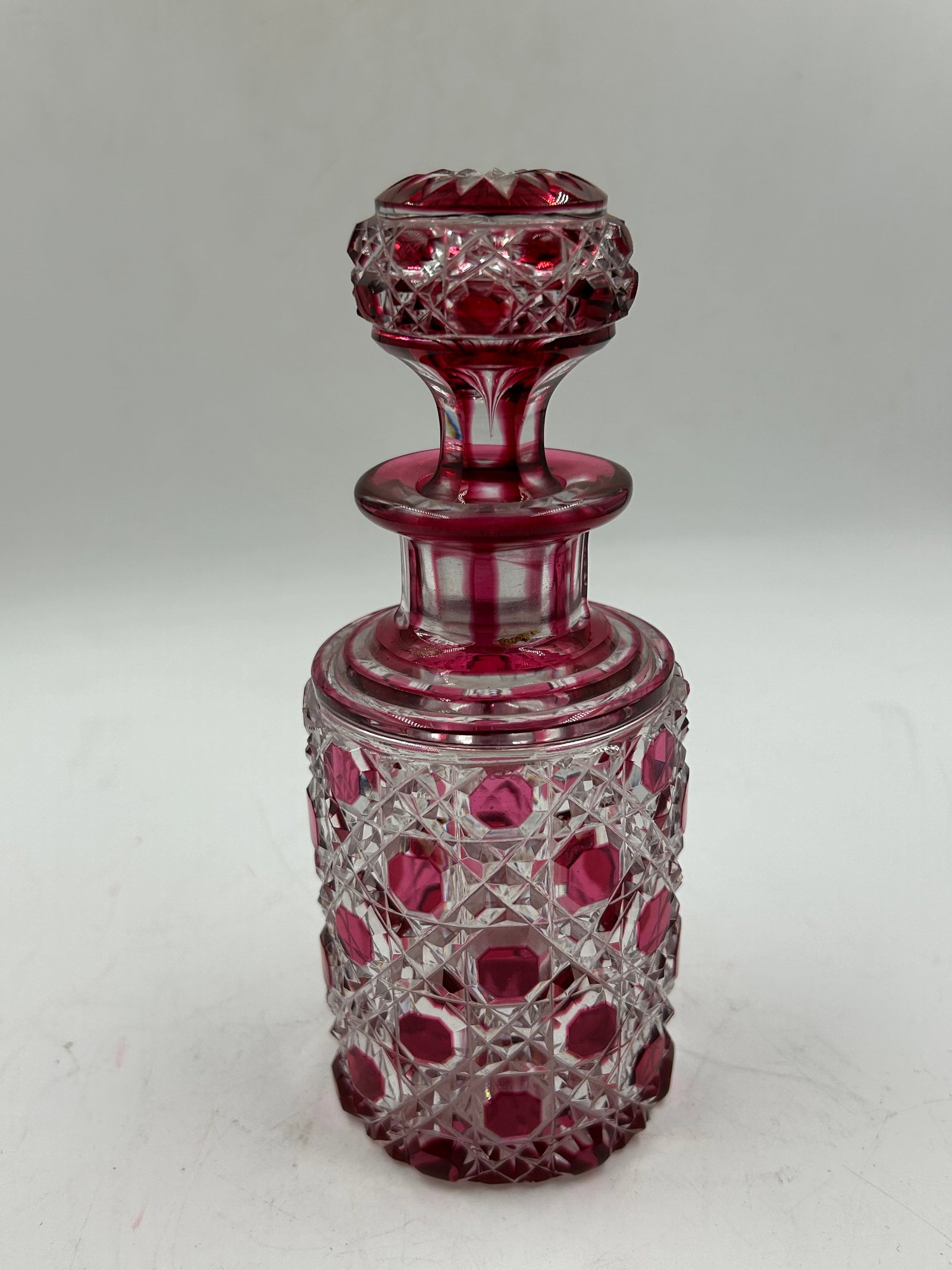 European Cut Crystal Riby Perfume Bottle H: 6.7": Shipping in - House available. Emile Galle (8 May 1846 in Nancy - 23 September 1904 in Nancy) was a French artist who worked in glass, and is considered to be one of the major forces in the French Art
