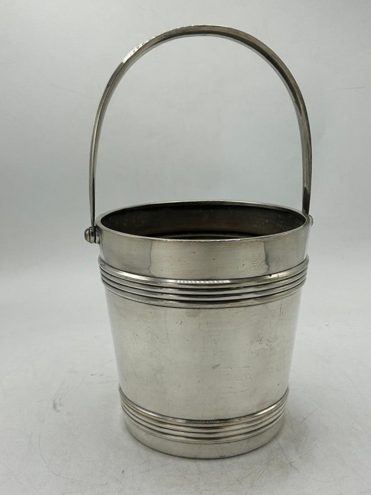Christofle Art Deco Silverplated Ice Bucket H: 8" W: 9" France: We have an in-house shipping department to ensure your post-purchase processing is as easy as possible. We encourage you to call us 561-2129413 or contact carstensgalleries@yahoo.com if you have any f