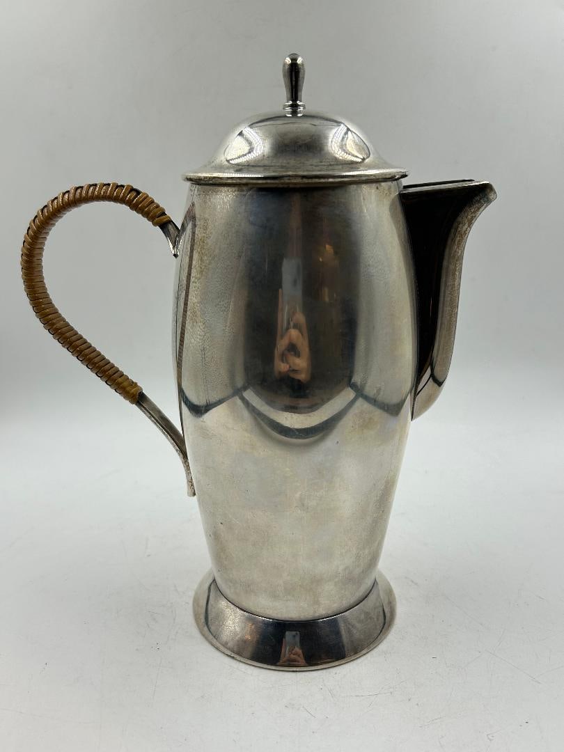 Hermes Paris Art Deco Silverplated Kettle H: 8" W: 6" D: 3" France (1 of 4)