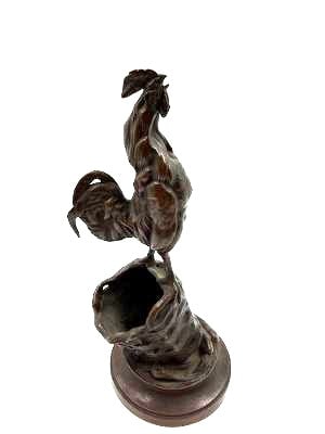 Auguste N Cain Bronze Sculpture "Rooster" H: 7" (1 of 5)