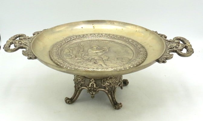 Schneider Bronze Art Nouveau Large Centerpiece H: 6" W: 16" D: 13": Shipping in - House available