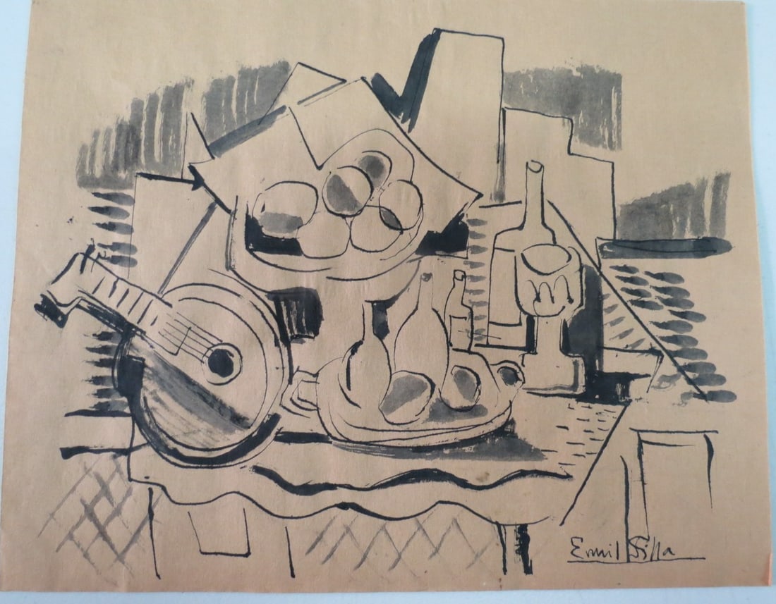 Signed Emil Pencil on Paper Art: 12" x 10" Unframed: We have an in-house shipping department to ensure your post-purchase processing is as easy as possible. We encourage you to call us 561-2129413 or contact carstensgalleries@yahoo.com if you have any f