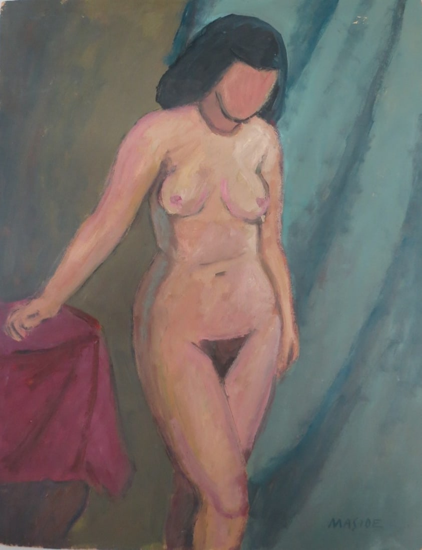 In the Manner of Maside Oil on Board Art: 15" x 19" Unframed: We have an in-house shipping department to ensure your post-purchase processing is as easy as possible. We encourage you to call us 561-2129413 or contact carstensgalleries@yahoo.com if you have any f