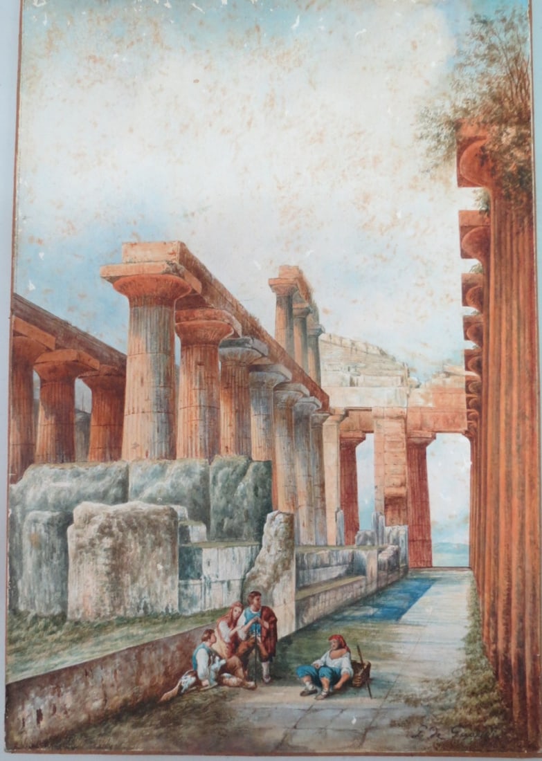 Giacomo Guardi Attributed) Watercolor on Paper Art: 19" x 13" Unframed: No COA - We have an in-house shipping department to ensure your post-purchase processing is as easy as possible. We encourage you to call us 561-2129413 or contact carstensgalleries@yahoo.com if you h