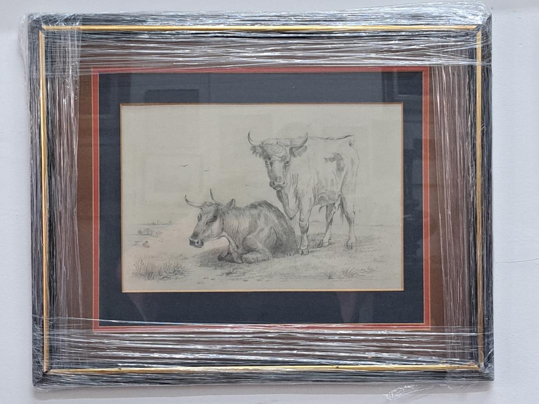 Thomas Gainsborough (Attributed) Pencil on Paper Art: 9.5" x 14" Fr: 16" x 20": No COA - We have an in-house shipping department to ensure your post-purchase processing is as easy as possible. We encourage you to call us 561-2129413 or contact carstensgalleries@yahoo.com if you h